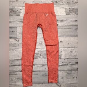 Gymshark Seamless Vital leggings Coral color **small hole in right leg**